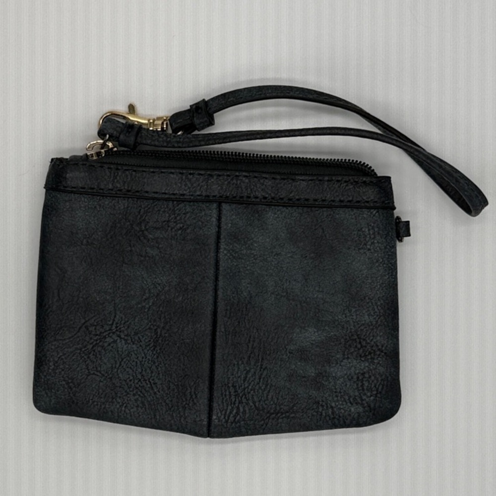 Wilson Leather Black and Blue Wristlet - Picture 2 of 6
